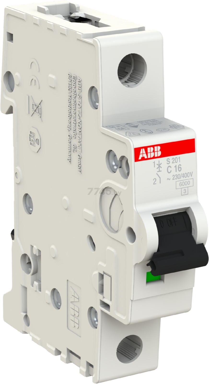 Автоматический выключатель ABB S201-C16 1P C 16A 6kA 1M (2CDS251001R0164) - Фото 3