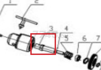 Шпиндель для дрели ударной MOLOT MDS1050SET (KF-6002-03)
