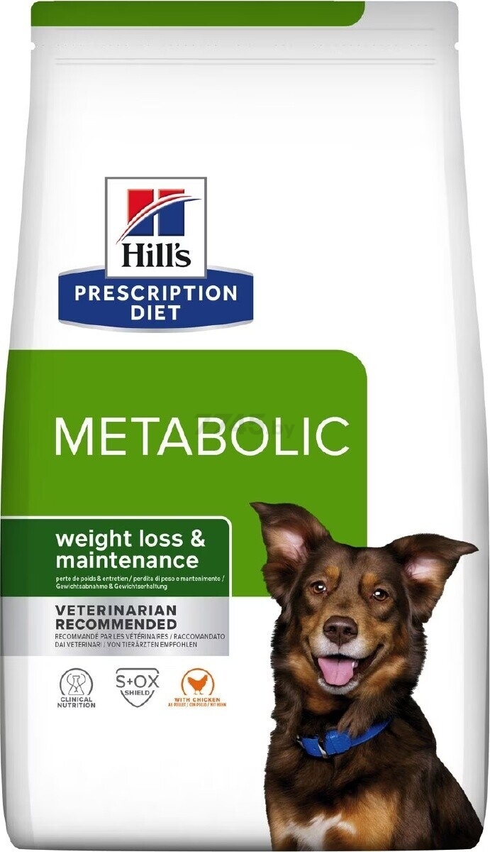 Сухой корм для собак HILL'S Prescription Diet Metabolic курица 4 кг (52742209807)