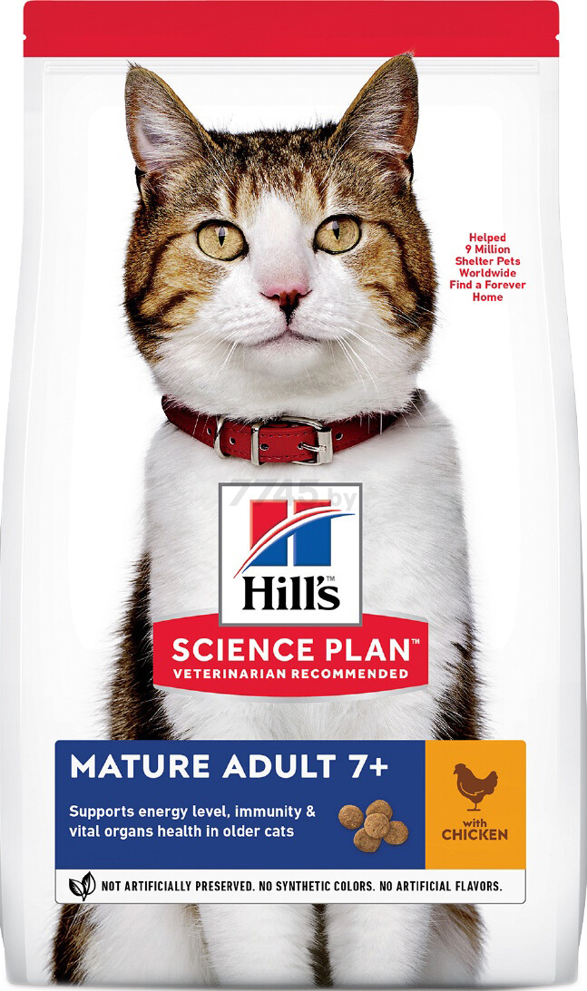 Сухой корм для пожилых кошек HILL'S Science Plan Mature Adult 7+ курица 0,3 кг (52742520506)