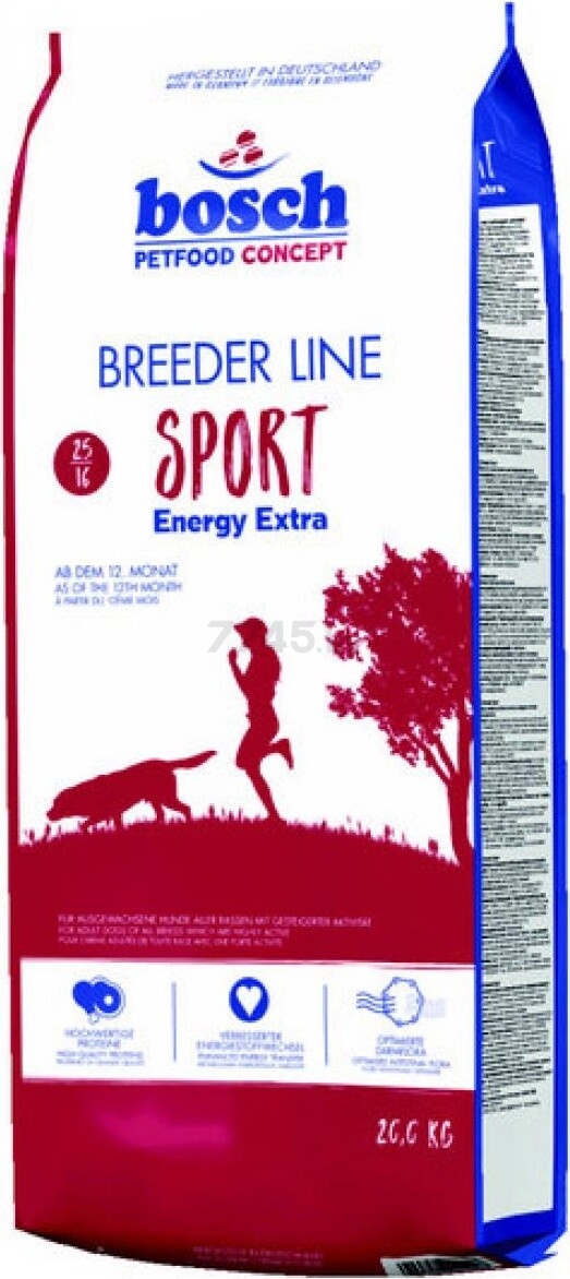 Сухой корм для собак BOSCH PETFOOD Breeder Sport птица 20 кг (4015598014298)