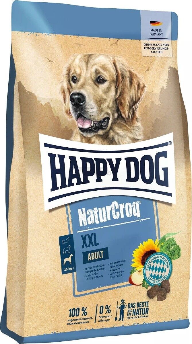 Сухой корм для собак HAPPY DOG NaturCroq Adult XXL птица 15 кг (2567)