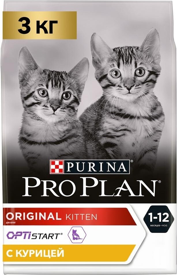 Сухой корм для котят PURINA PRO PLAN Original Kitten курица 3 кг (7613036505895) - Фото 2
