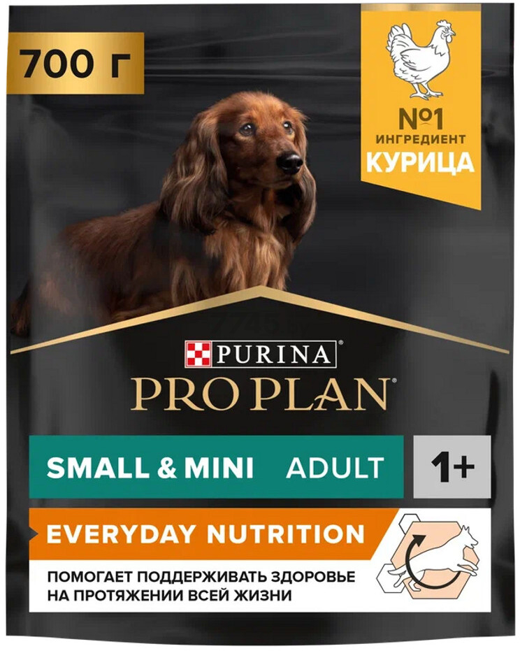 Сухой корм для собак PURINA PRO PLAN Small&Mini Adult курица с рисом 0,7 кг (7613035120778) - Фото 2