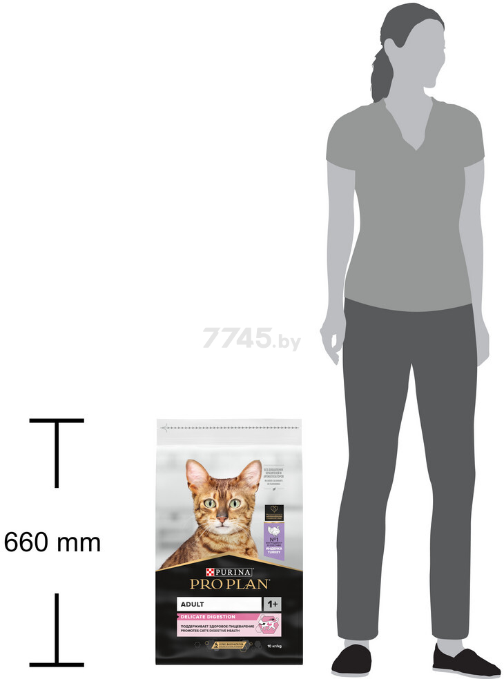 Сухой корм для кошек PURINA PRO PLAN Delicate индейка 10 кг (7613033566509) - Фото 16