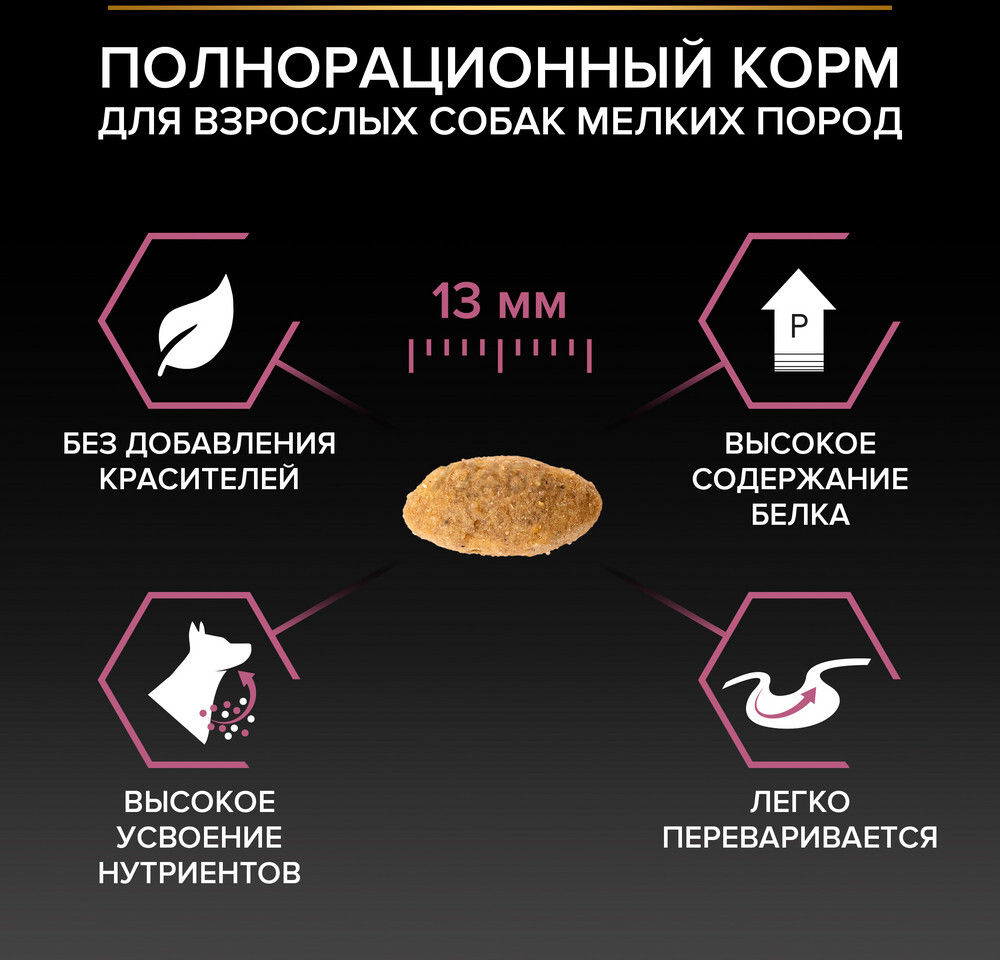 Сухой корм для собак PURINA PRO PLAN Small&Mini Adult Sensitive Skin лосось с рисом 0,7 кг (7613035120808) - Фото 6