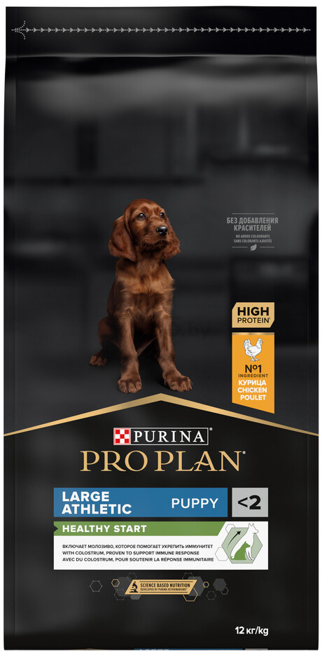 Сухой корм для щенков PURINA PRO PLAN Large Puppy Athletic курица с рисом 12 кг (7613035120365)