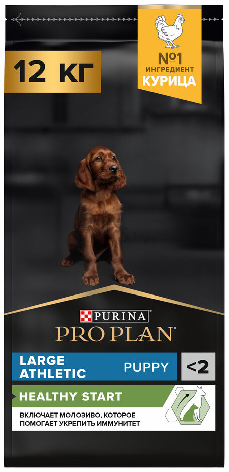 Сухой корм для щенков PURINA PRO PLAN Large Puppy Athletic курица с рисом 12 кг (7613035120365) - Фото 2