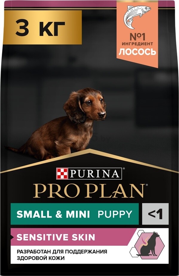 Сухой корм для щенков PURINA PRO PLAN Small&Mini Puppy Sensitive Skin лосось с рисом 3 кг (7613035123809) - Фото 4