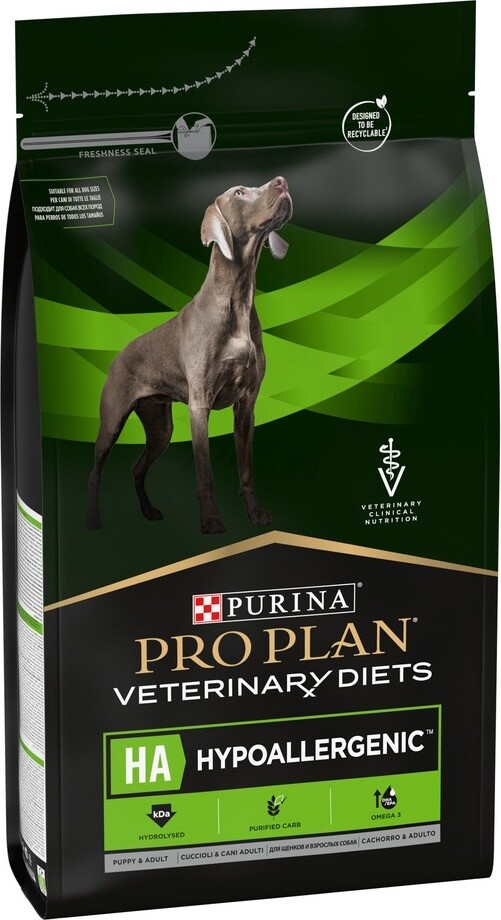 Сухой корм для собак PURINA PRO PLAN Veterinary Diets НА Hypoallergenic 3 кг (7613287588005) - Фото 2