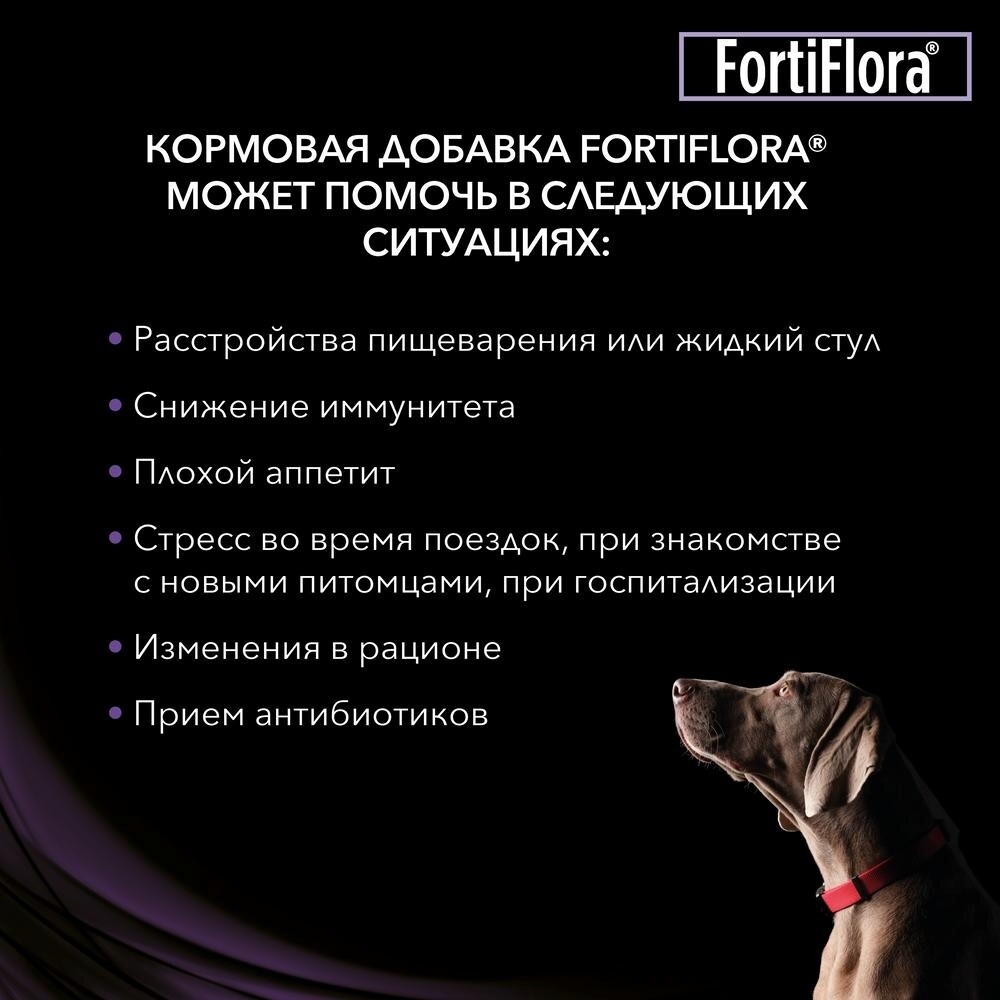 Добавка для собак PURINA PRO PLAN FortiFlora Пробиотическая 30×1 г (7613035165755) - Фото 5