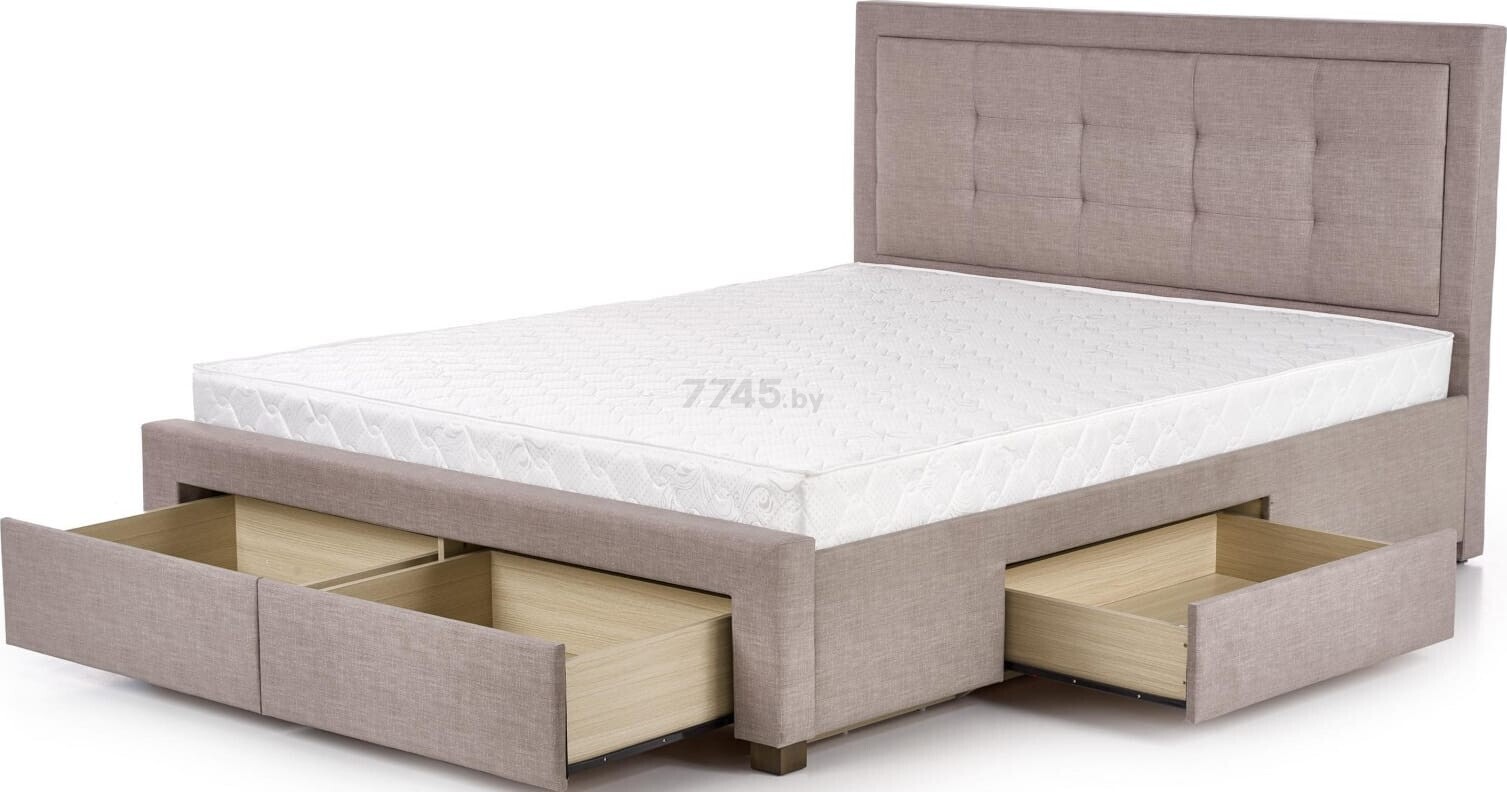 Кровать двуспальная HALMAR Evora бежевый 160х200 см (V-CH-EVORA-LOZ) - Фото 4