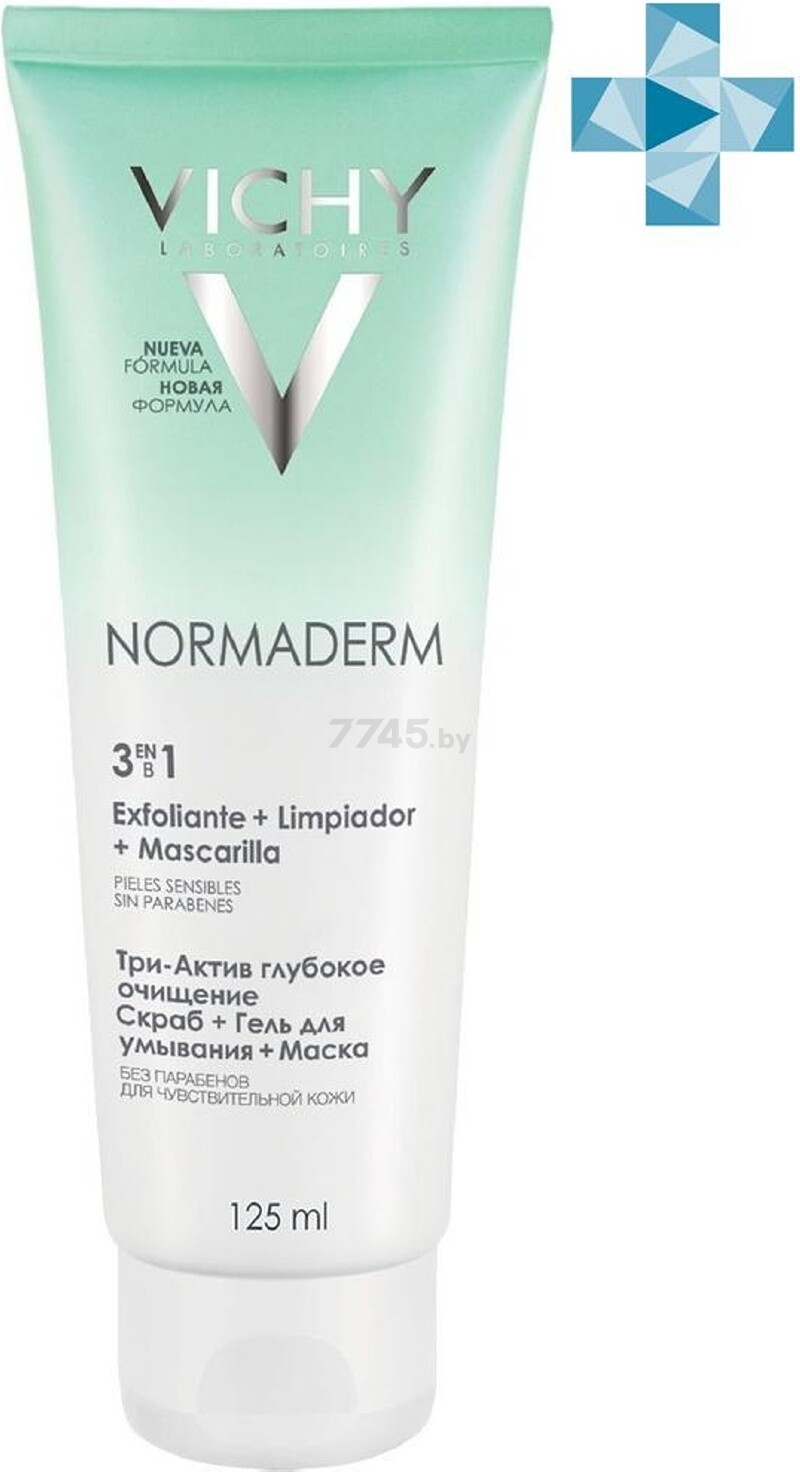 Гель для умывания VICHY Normaderm Очищающий 3 в 1 125 мл (3337875414067)