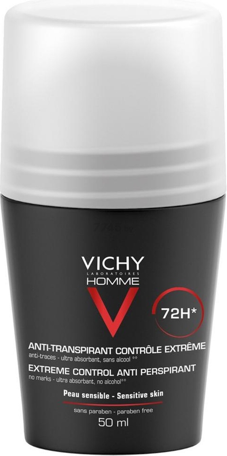 Дезодорант шариковый VICHY Homme Против избыточного потоотделения 72 ч 50 мл (3337871320362) - Фото 2
