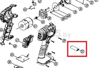 Переключатель реверса для дрели-шуруповерта BULL SR1801 (95602-51)