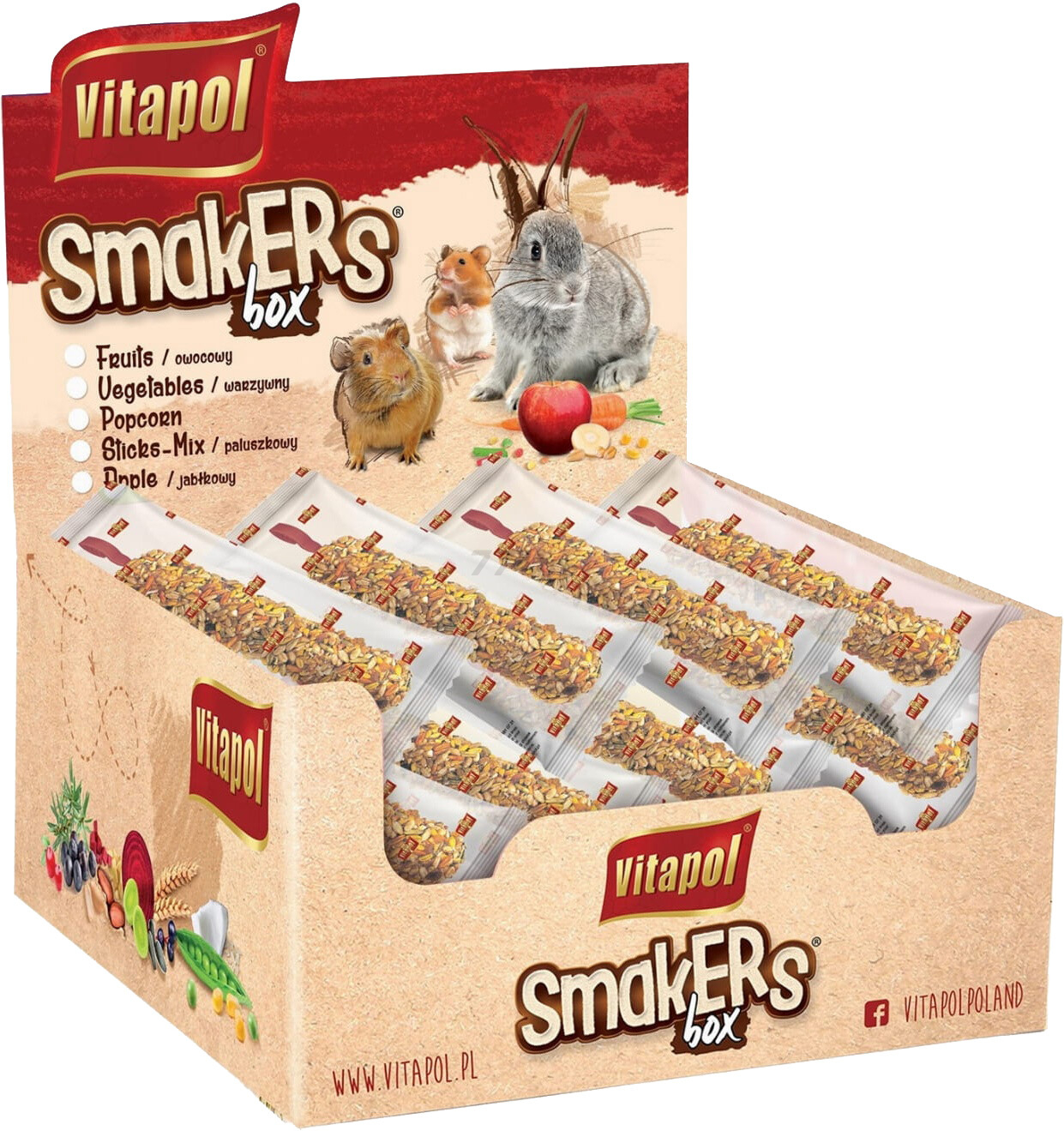 Лакомство для грызунов VITAPOL Smakers Box Fruits 12х45 г (ZVP-3130)