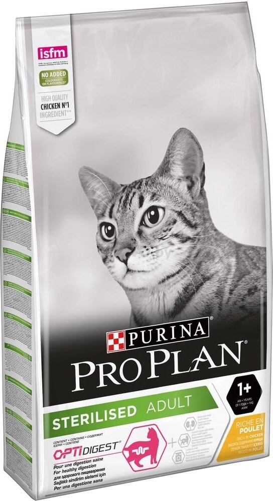 Сухой корм для стерилизованных кошек PURINA PRO PLAN Sterilised Optidigest курица 10 кг (7613036520157) - Фото 4