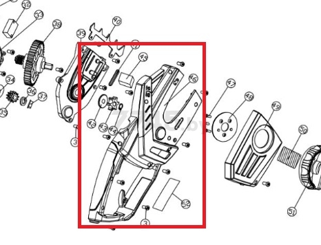Корпус правый для цепной пилы ECO CSE200 (GY9303-46)