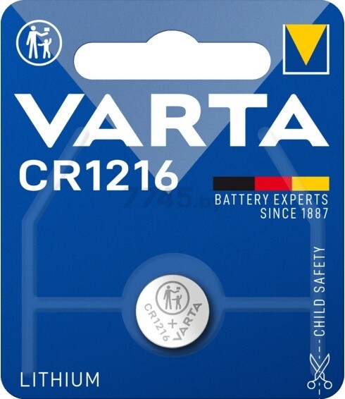 Батарейка CR1216 VARTA 3 V литиевая