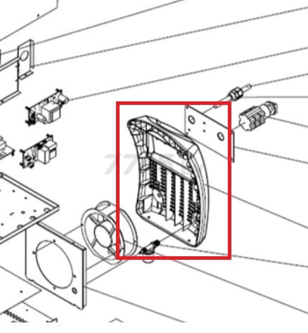 Панель задняя для сварочного аппарата HDC Detroit 200 (20050050284)