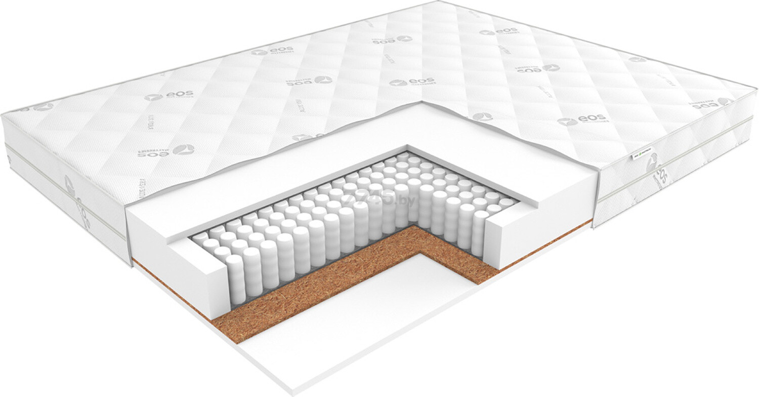 Матрас пружинный ЭОС Идеал Тип 1а/2 премиум Aloe Vera 90х200х18 см