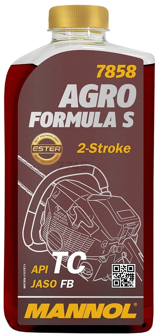 Масло двухтактное синтетическое MANNOL 7858 Agro Formula S 1 л (99197)