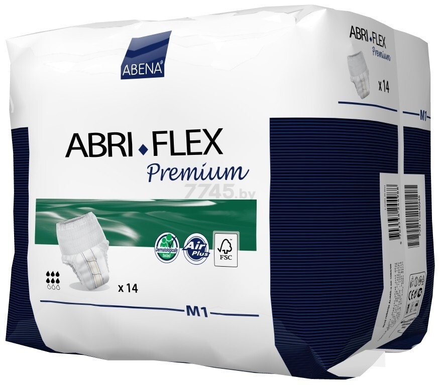 Трусики впитывающие для взрослых ABENA Abri-Flex M1 Premium 80-110 см 14 штук (5703538244988) - Фото 2