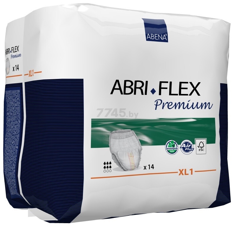 Трусики впитывающие для взрослых ABENA Abri-Flex XL1 Premium 130-170 см 14 штук (5703538245220) - Фото 4