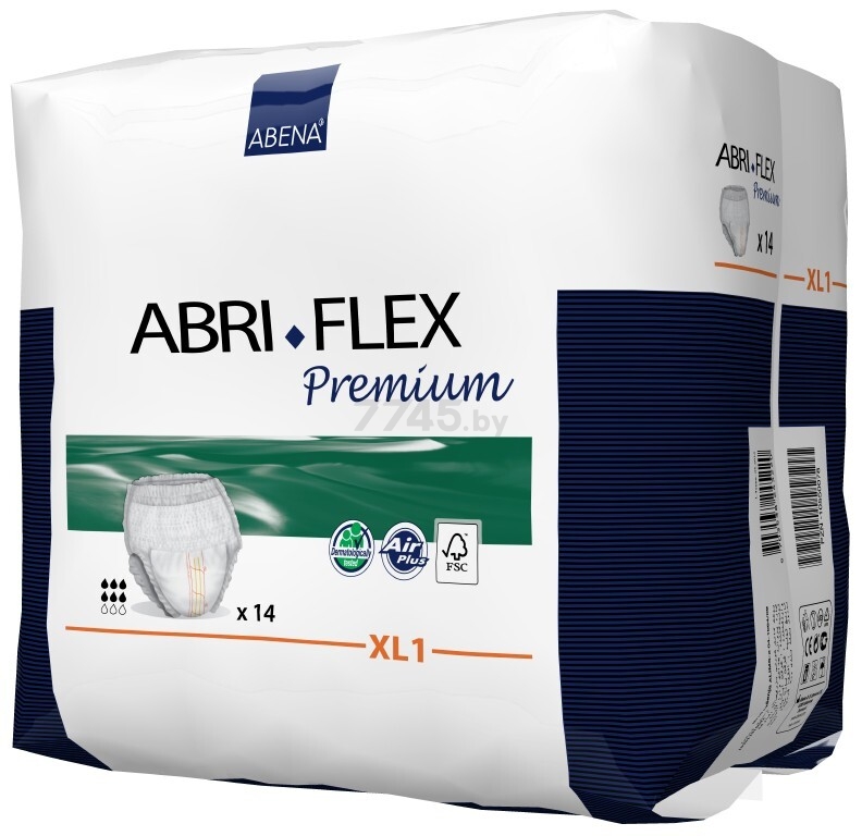 Трусики впитывающие для взрослых ABENA Abri-Flex XL1 Premium 130-170 см 14 штук (5703538245220) - Фото 2