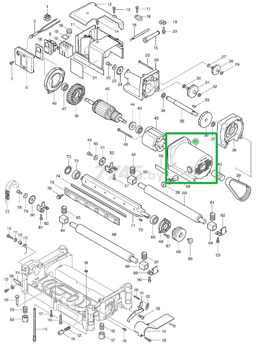 Корпус статора для рубанка MAKITA 2012NB (151737-3)