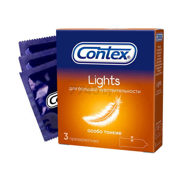Презервативы CONTEX Lights Особо тонкие 3 штуки (9250435343)
