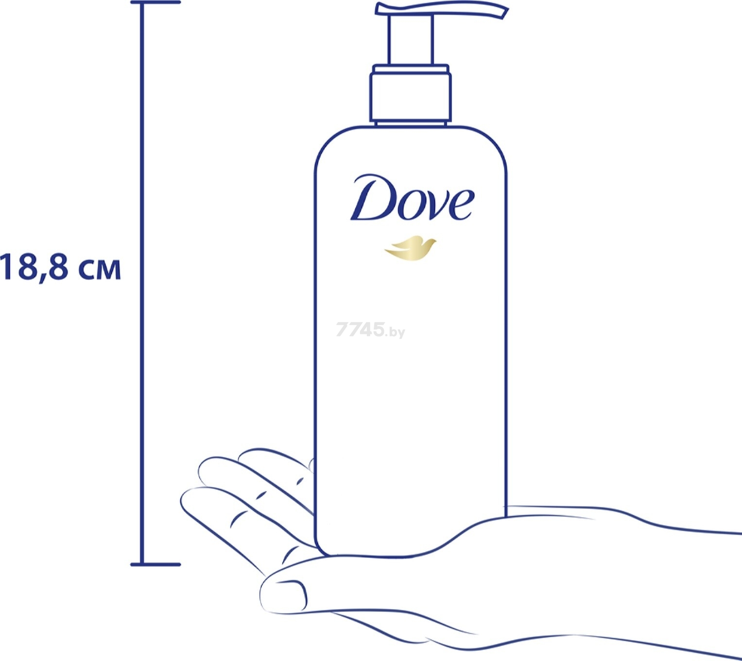 Вода мицеллярная для снятия макияжа DOVE Увлажняющая 240 мл (0030350006) - Фото 4