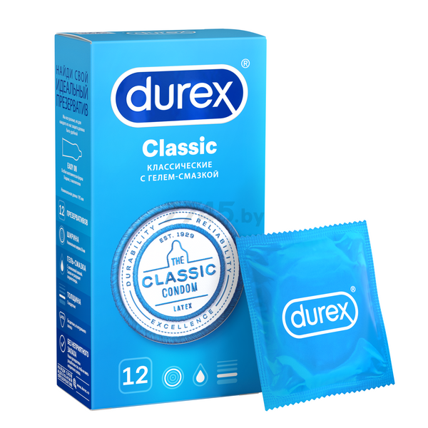 Презервативы DUREX Classic Классические 12 штук (9250435516)