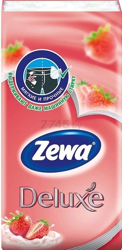 Платки носовые ZEWA Deluxe Creamy Strawberry 10 штук (0201121285)