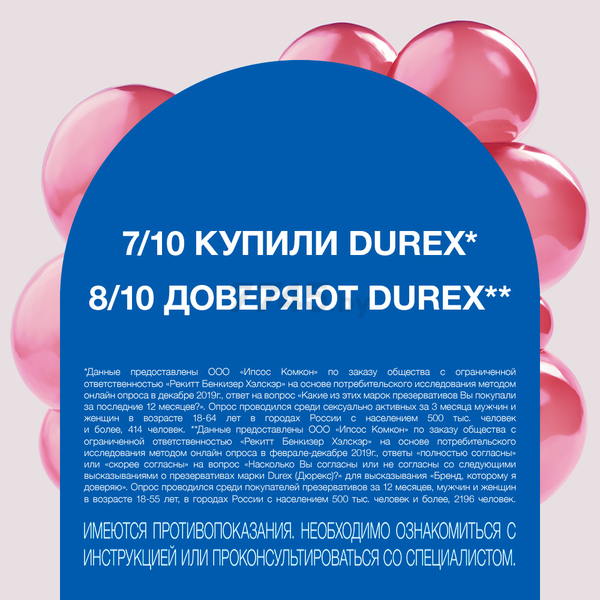 Презервативы DUREX Elite Сверхтонкие 12 штук (9250435503) - Фото 5