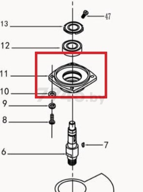 Фланец редуктора для болгарки MOLOT MAG1210 (AG-125G-11)