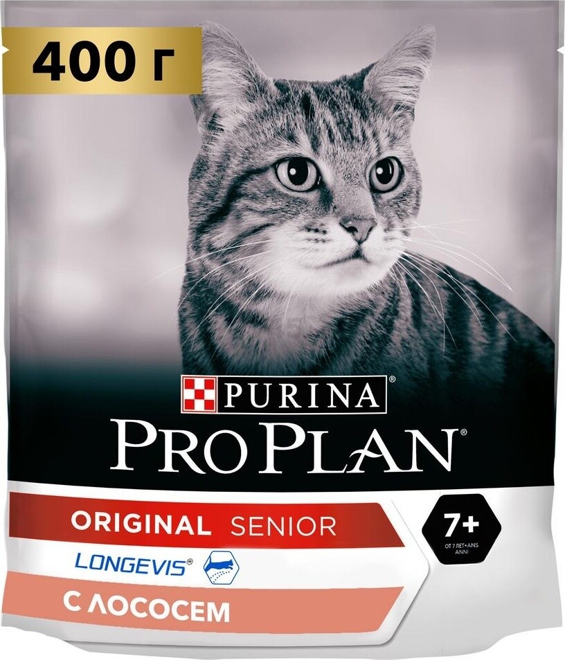 Сухой корм для пожилых кошек PURINA PRO PLAN Original Senior лосось 0,4 кг (7613036545006) - Фото 2