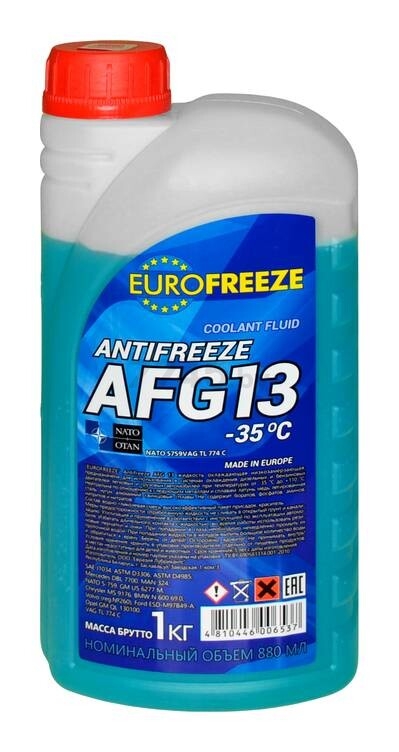 Антифриз зеленый EUROFREEZE Antifreeze AFG 13 1 кг (52292)