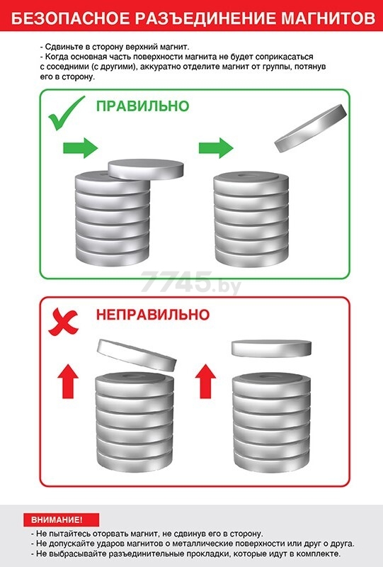 Магнит неодимовый 8х8х8 мм куб REXANT 4 штуки (72-3208) - Фото 5