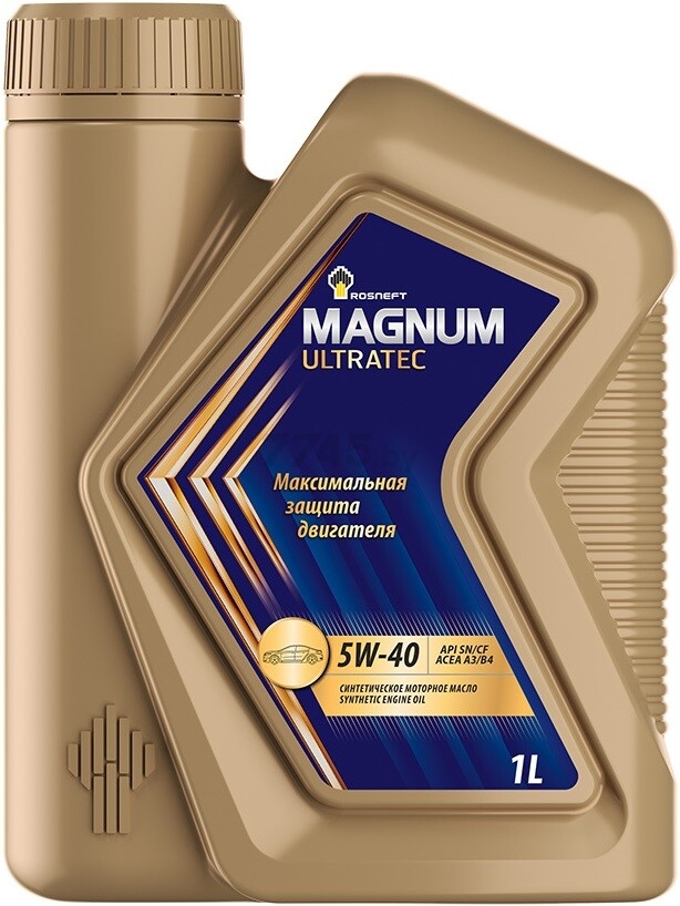 Моторное масло 5W40 синтетическое ROSNEFT Magnum Ultratec 1 л (40815432)