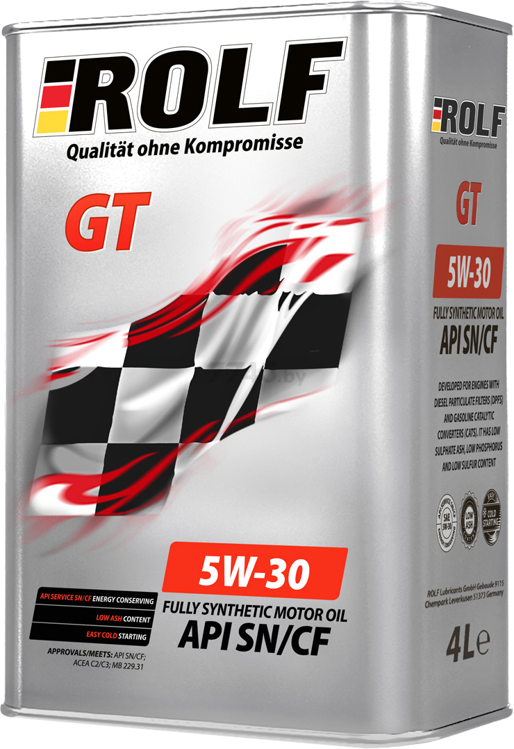 Моторное масло 5W30 синтетическое ROLF GT 4 л (322228)