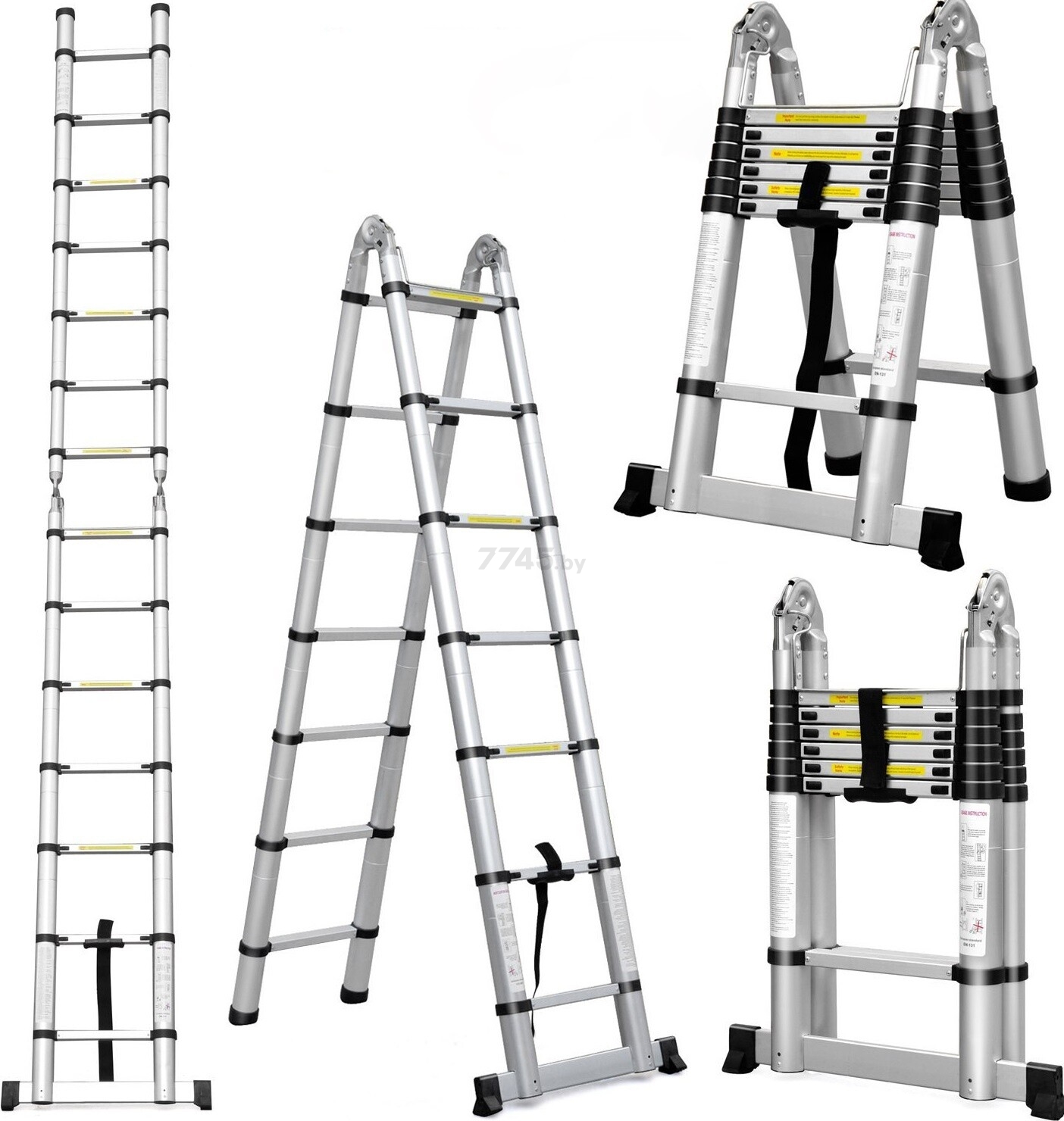 Лестница телескопическая алюминиевая 620 см STARTUL (ST9733-062)