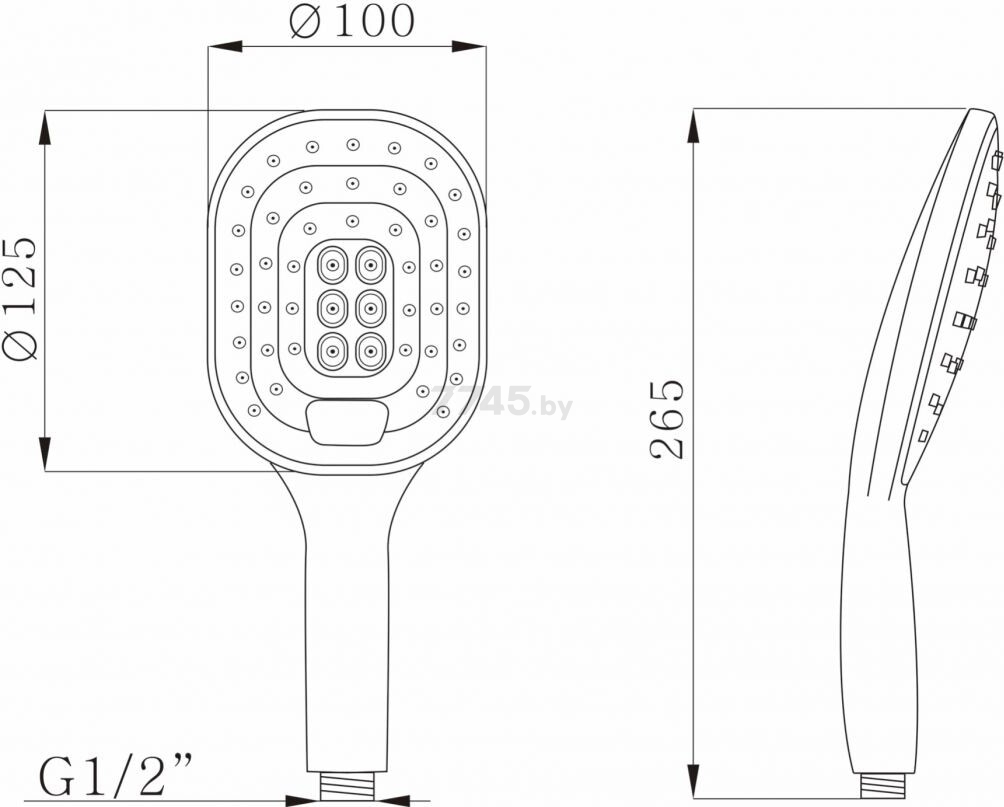 Лейка для душа AV ENGINEERING AVSSS-033 - Фото 4