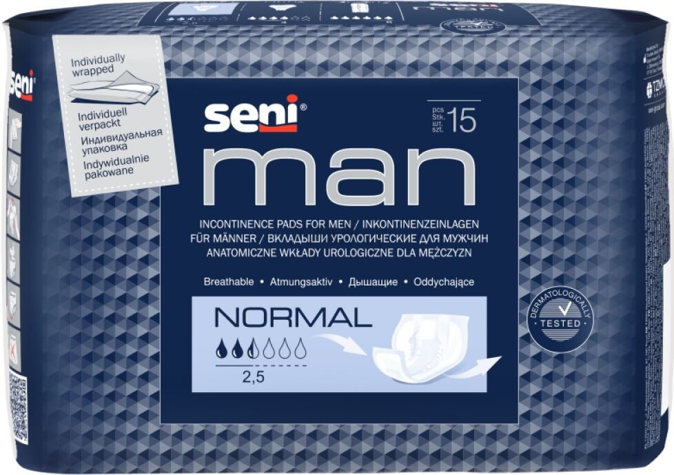 Прокладки урологические SENI Man Normal 15 штук (5900516694784)