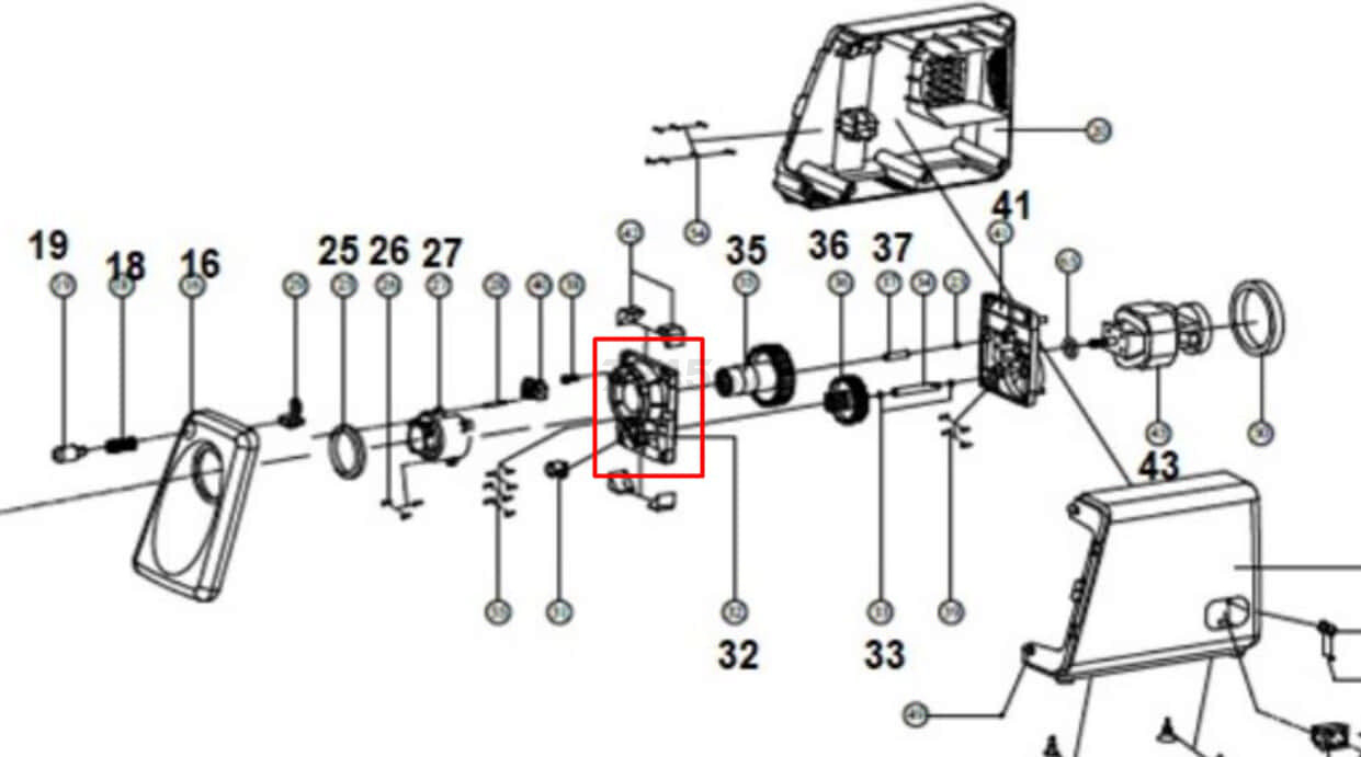 Корпус переднего редуктора для мясорубки NORMANN AMG-352 (LH312-32)