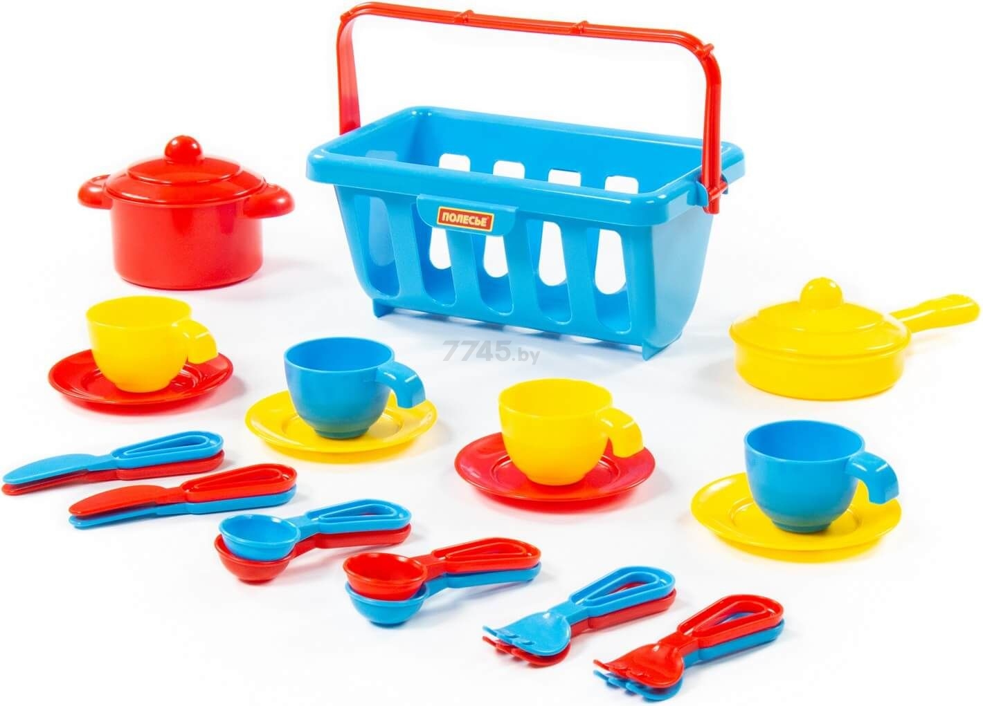 Набор детской посуды ПОЛЕСЬЕ Top Chef с корзинкой №2 на 4 персоны (42651) - Фото 6