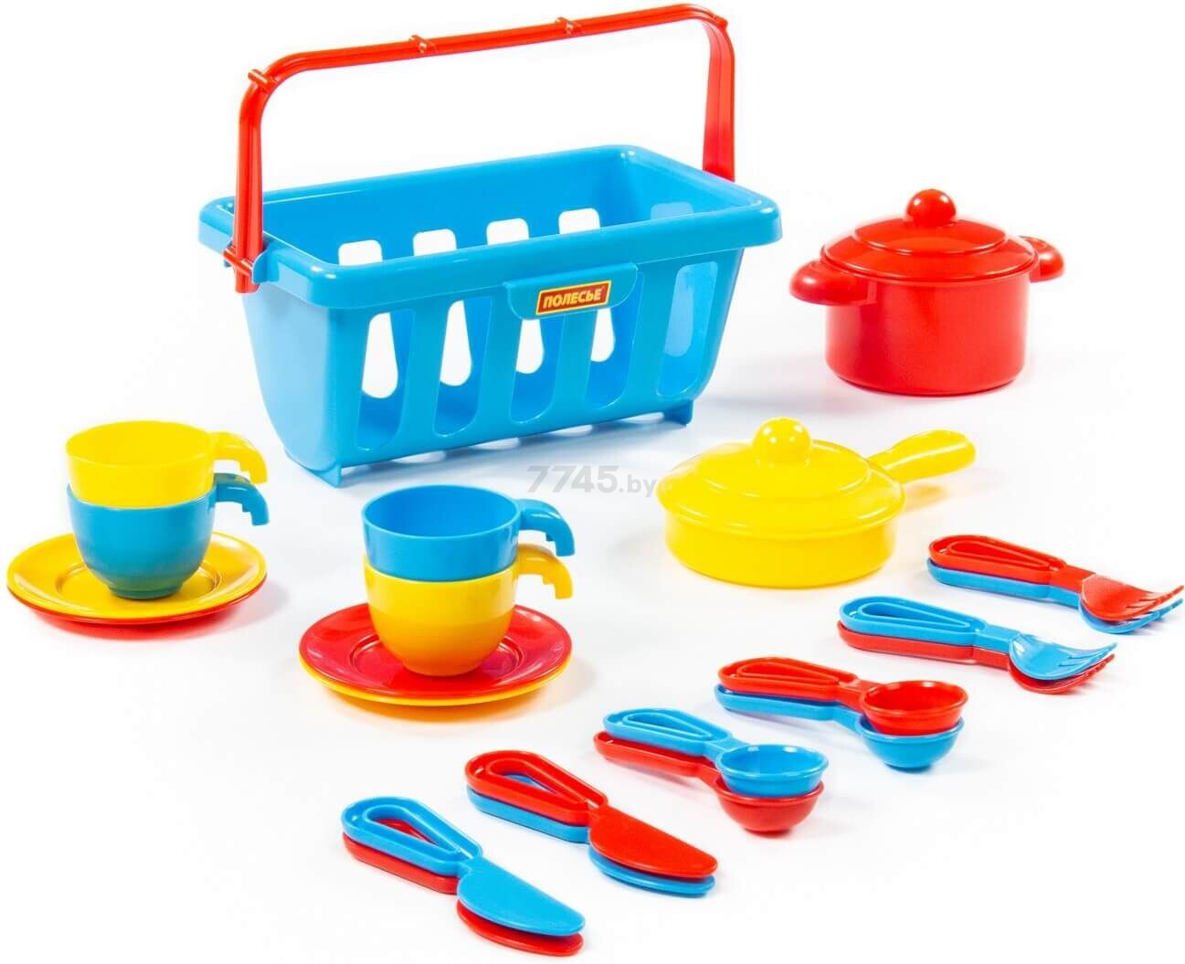 Набор детской посуды ПОЛЕСЬЕ Top Chef с корзинкой №2 на 4 персоны (42651) - Фото 7