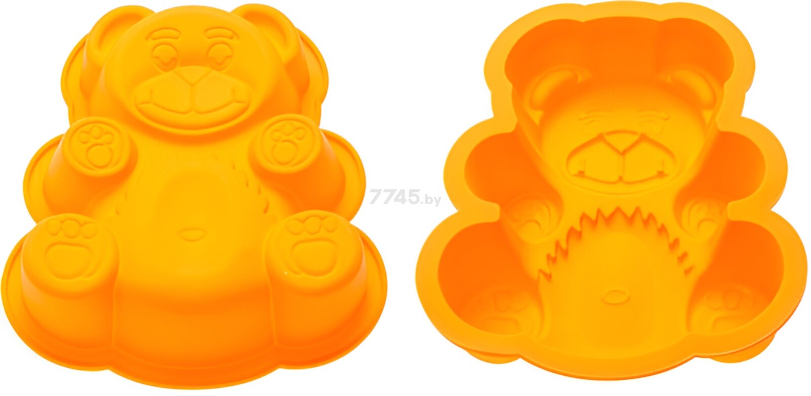 Форма для выпечки силиконовая мишка18х15х3,8 см PERFECTO LINEA оранжевая (20-001514)
