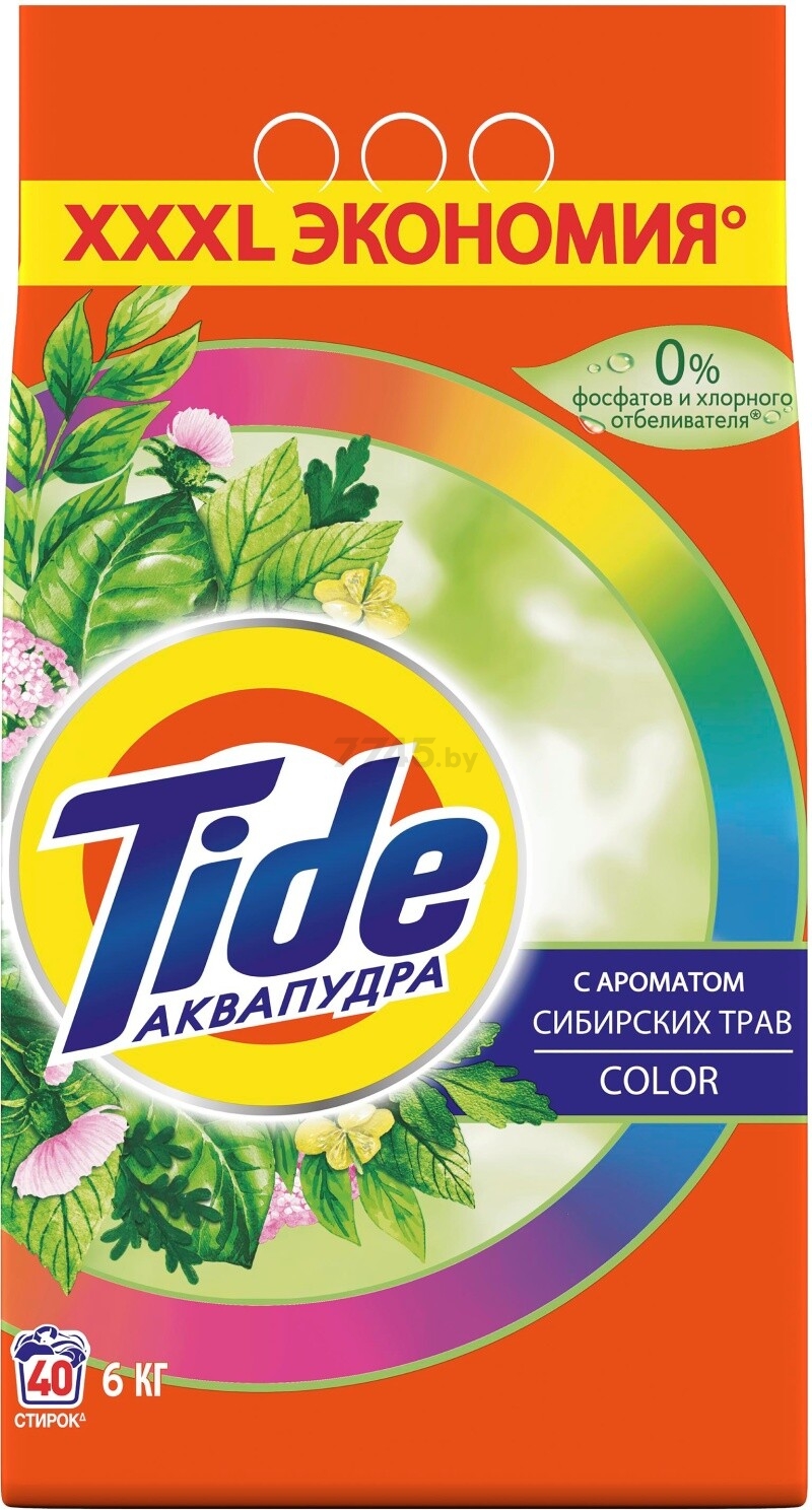 Стиральный порошок автомат TIDE Color с ароматом Сибирских трав 6 кг (8001841509594) - Фото 2