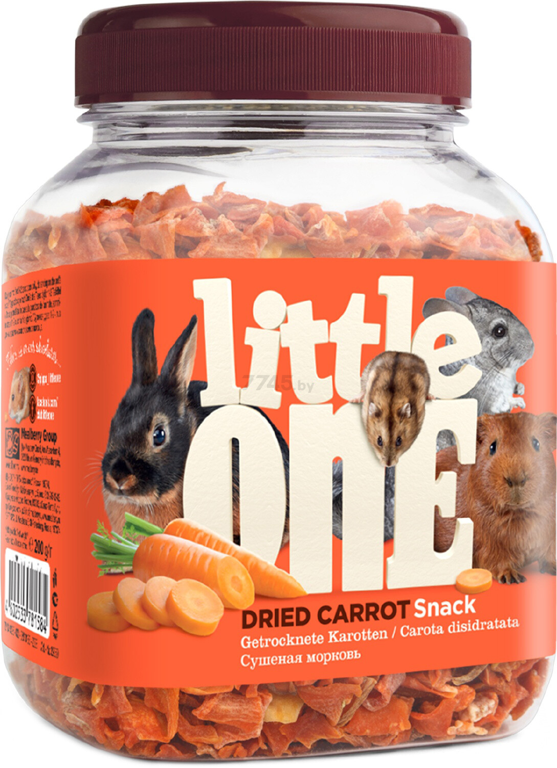 Лакомство для грызунов LITTLE ONE Сушеная морковь 200 г (4602533781584)